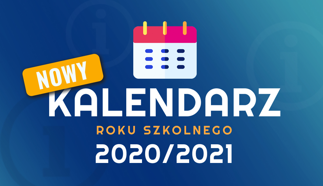 Grafika ilustrująca kalendarz roku szkolnego