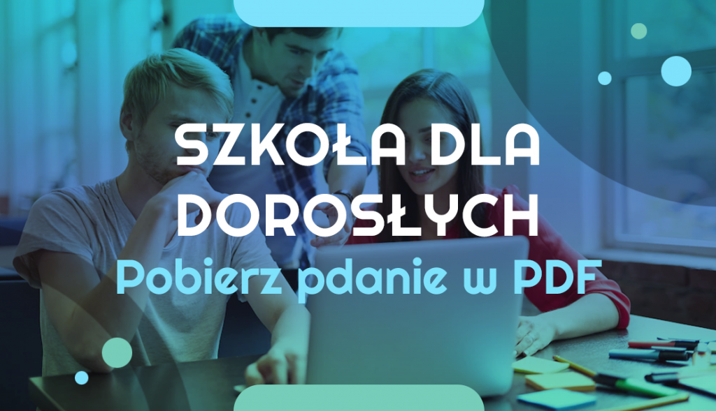 Podanie do szkoły dla dorosłych