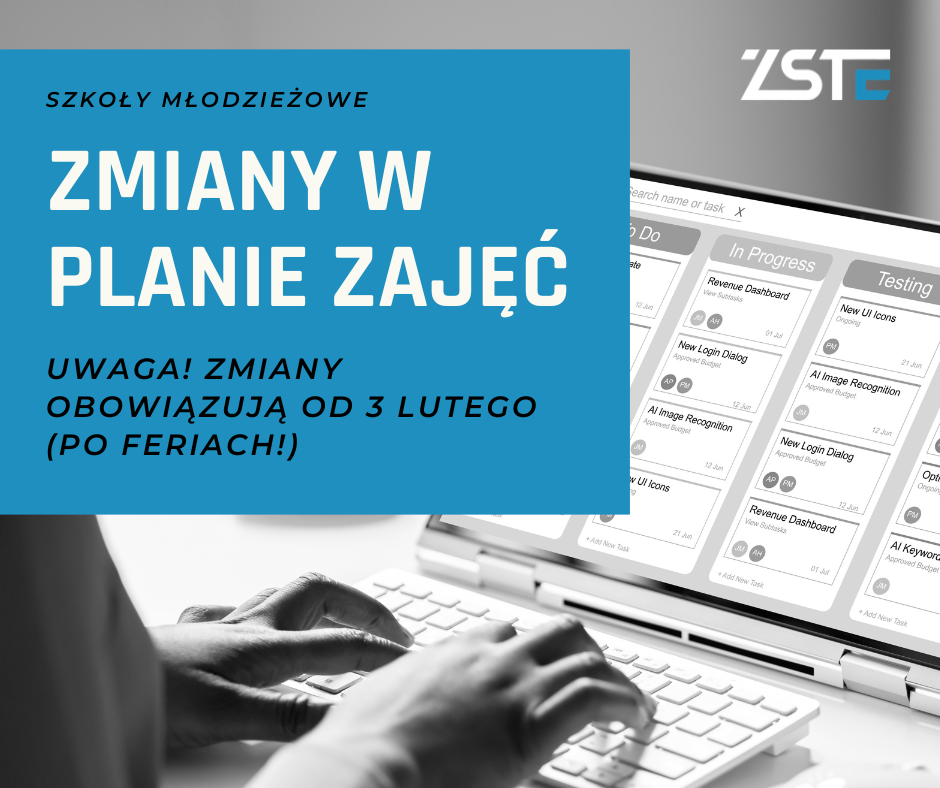 Nowy plan zajęć (PO FERIACH!) Szkoły młodzieżowe